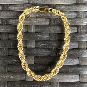 Sterling/Gold Over Bracelet